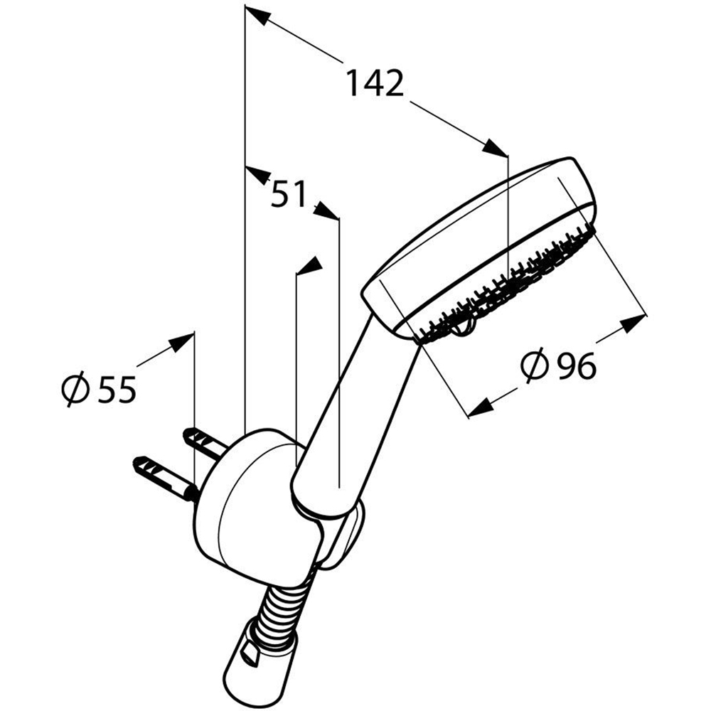 Set dus KLUDI Logo 6803005-00, 3 functii, crom