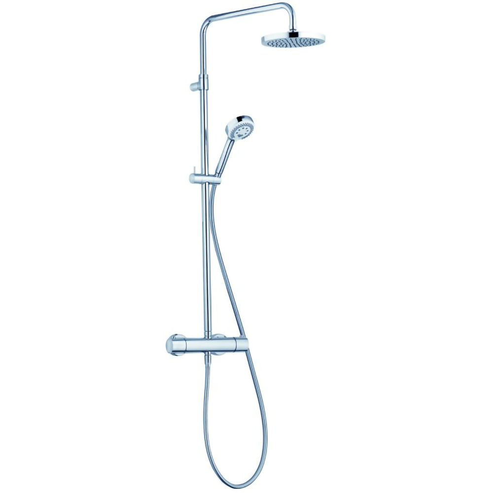 Sistem dus KLUDI Logo 6809205-00, termostat, 3 functii, crom