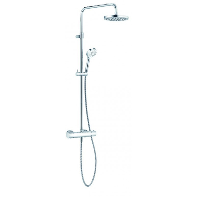 Sistem dus KLUDI Logo 6809505-00, termostat, 1 functie, crom