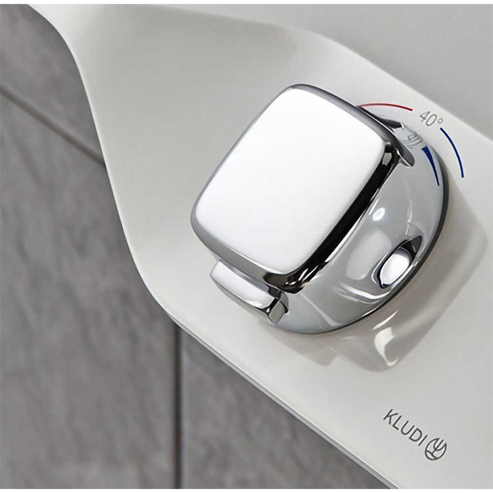 Sistem dus KLUDI Cockpit 8020091-00, termostat, 1 functie, crom-alb