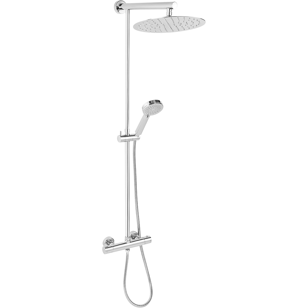 Sistem dus FERRO Trevi NP75-TRV7U, termostat, 3 functii, argintiu