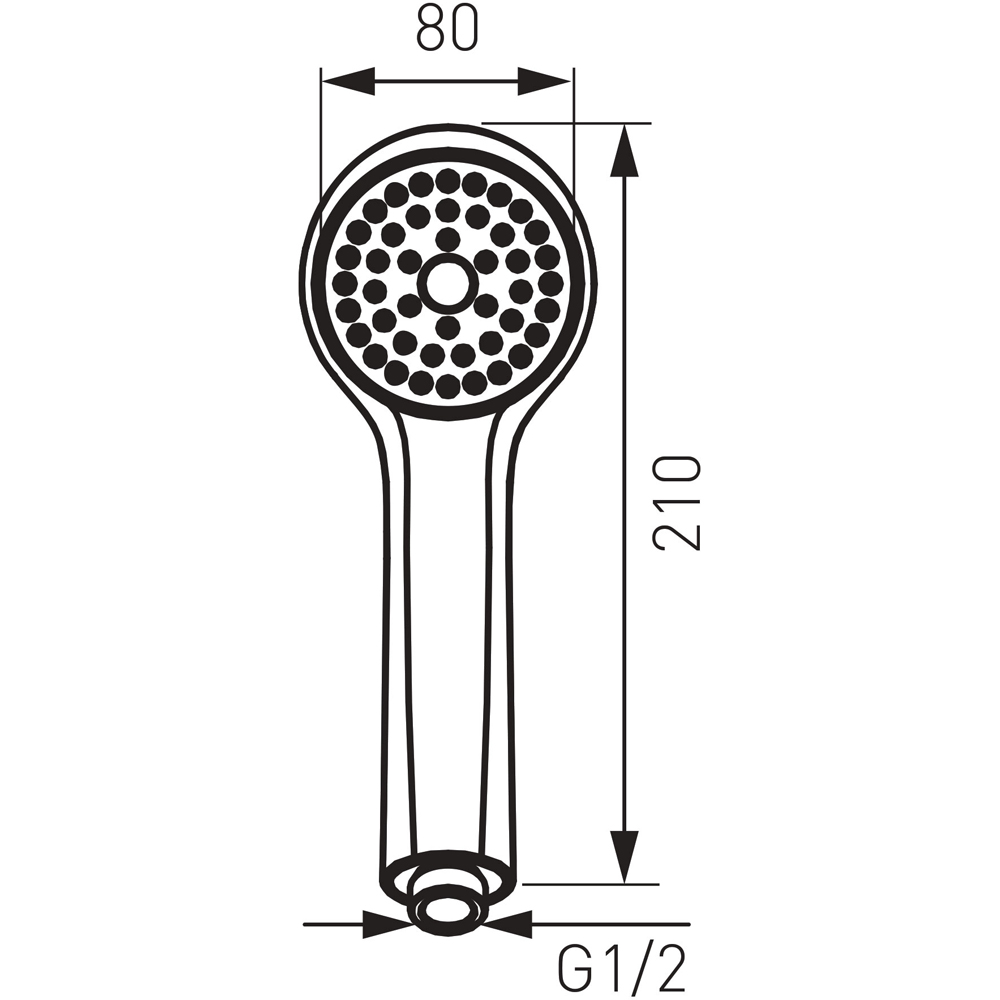 Para dus FERRO Stella S100, 1 functie, crom