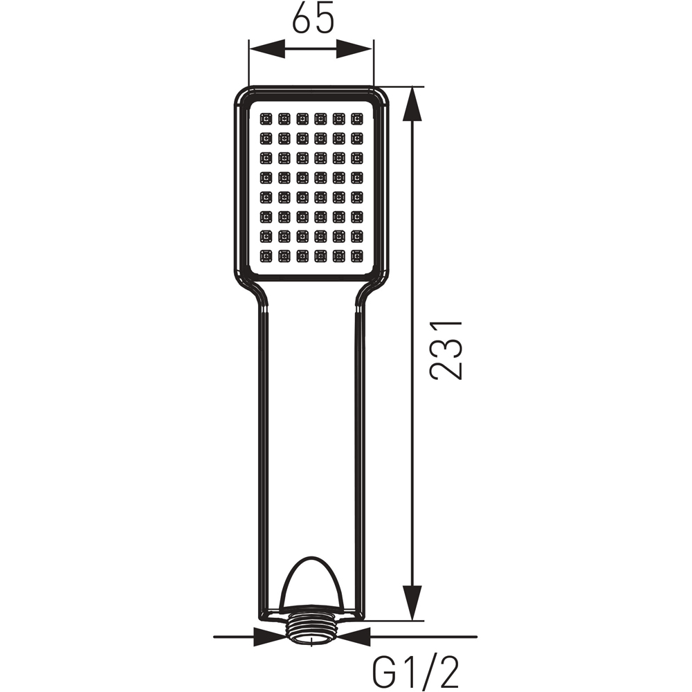 Para dus FERRO Quadro S110, 1 functie, crom