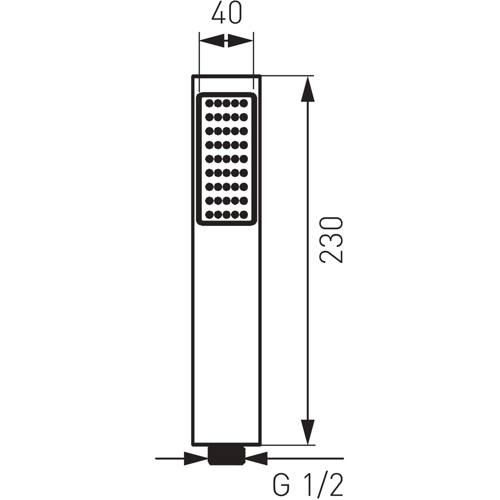 Para dus FERRO Moderno S115, 1 functie, crom