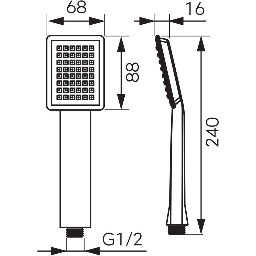 Para dus FERRO Sinus Black S170BL-B, 1 functie, negru