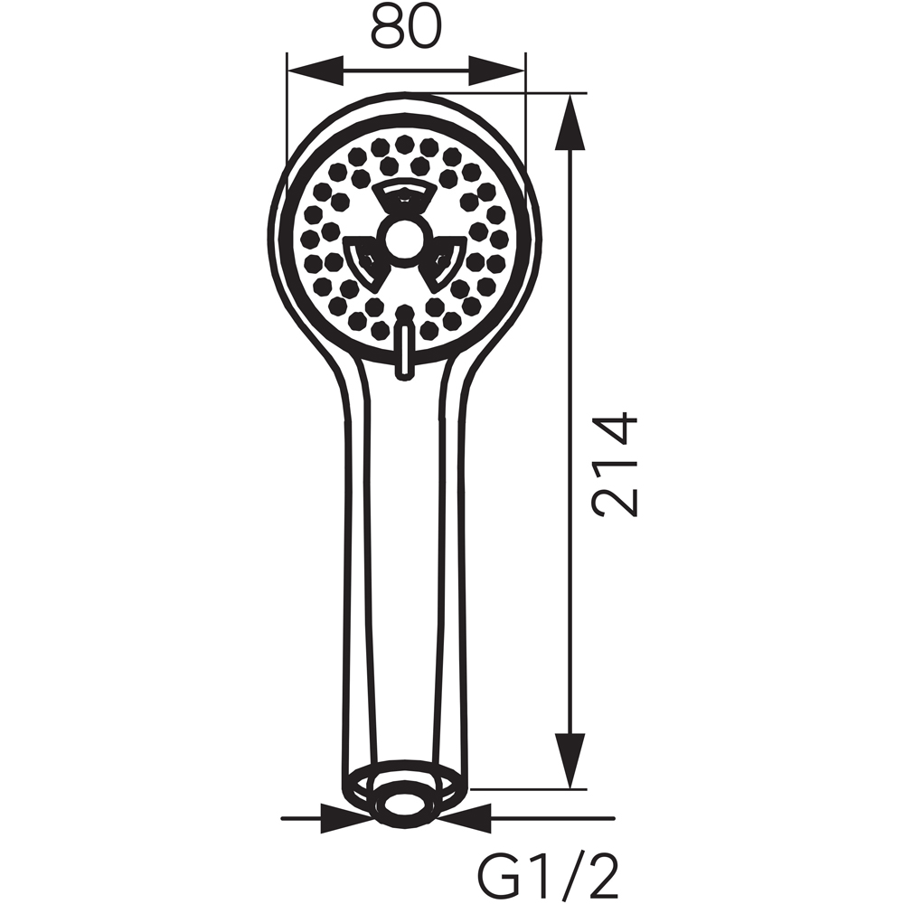 Para dus FERRO Sole S300, 3 functii, crom