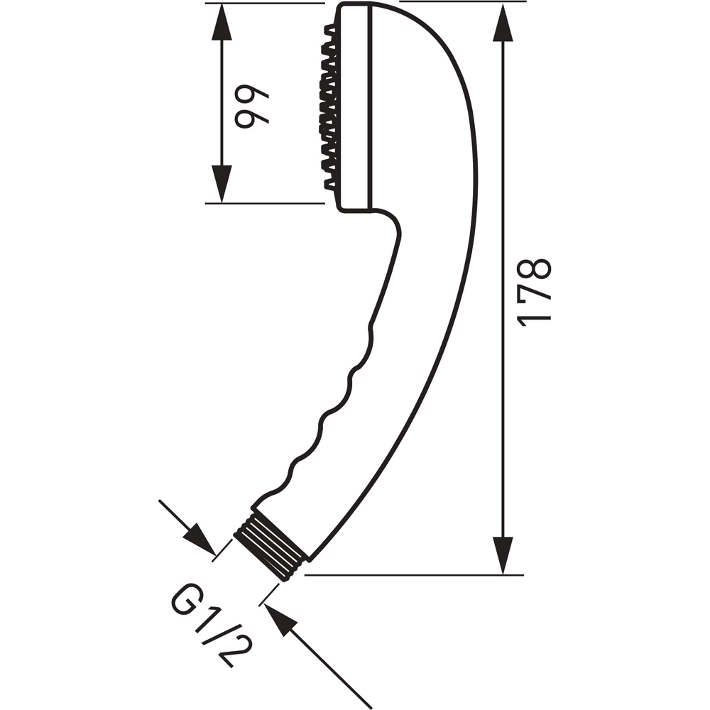 Para dus FERRO Milo S318, 1 functie, crom