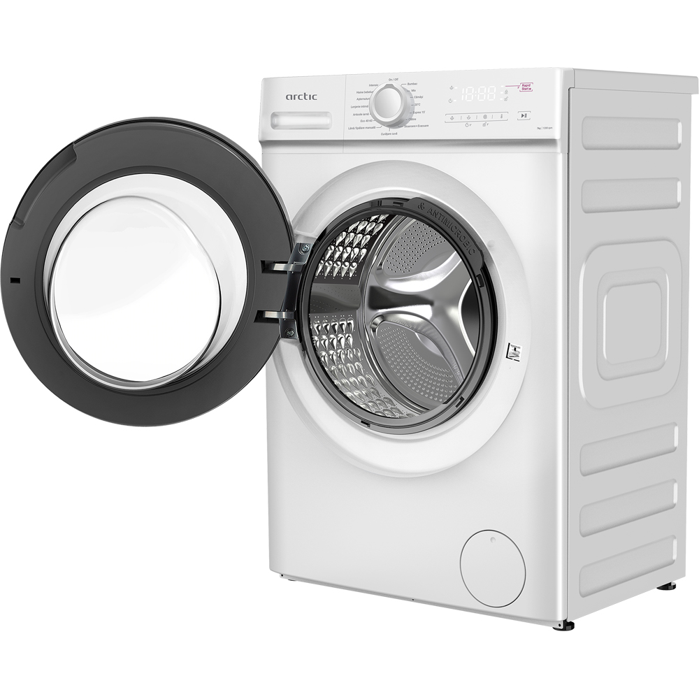 Masina de spalat rufe frontala slim ARCTIC ARSMA762WRO, 7 kg, 1200rpm, Clasa A, alb