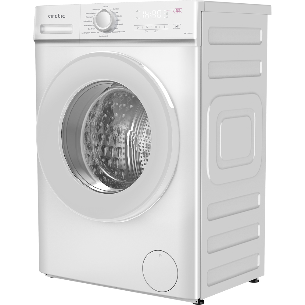 Masina de spalat rufe frontala ARCTIC ARSMA862WRO, SteamCure, 8 kg, 1200rpm, Clasa A, alb