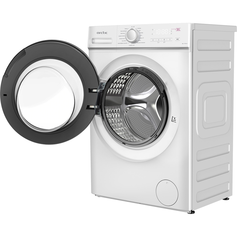 Masina de spalat rufe frontala ARCTIC ARSMA862WRO, SteamCure, 8 kg, 1200rpm, Clasa A, alb