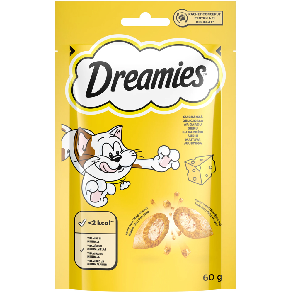 Recompense pentru pisici DREAMIES, Branza, 60 g