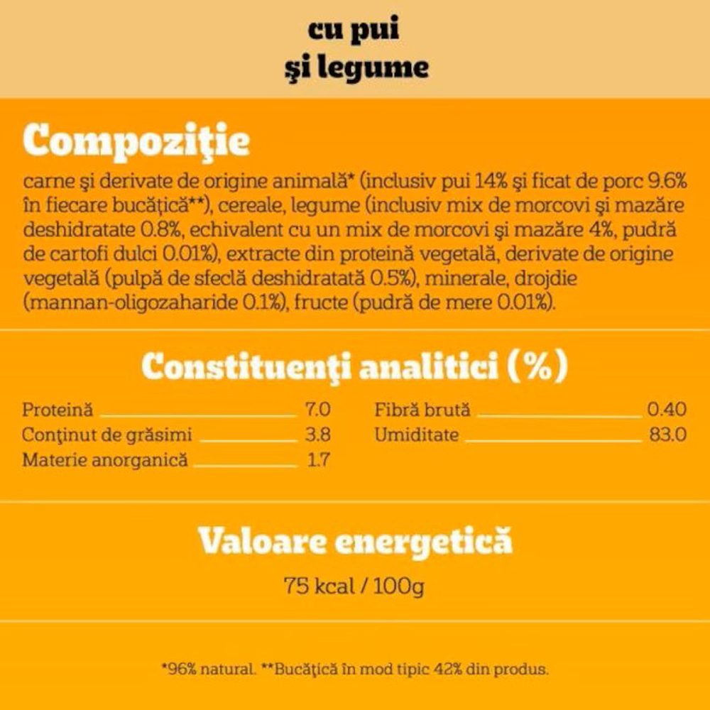 Hrana umeda pentru caini PEDIGREE, Adult, Pui si legume in sos, 100 g