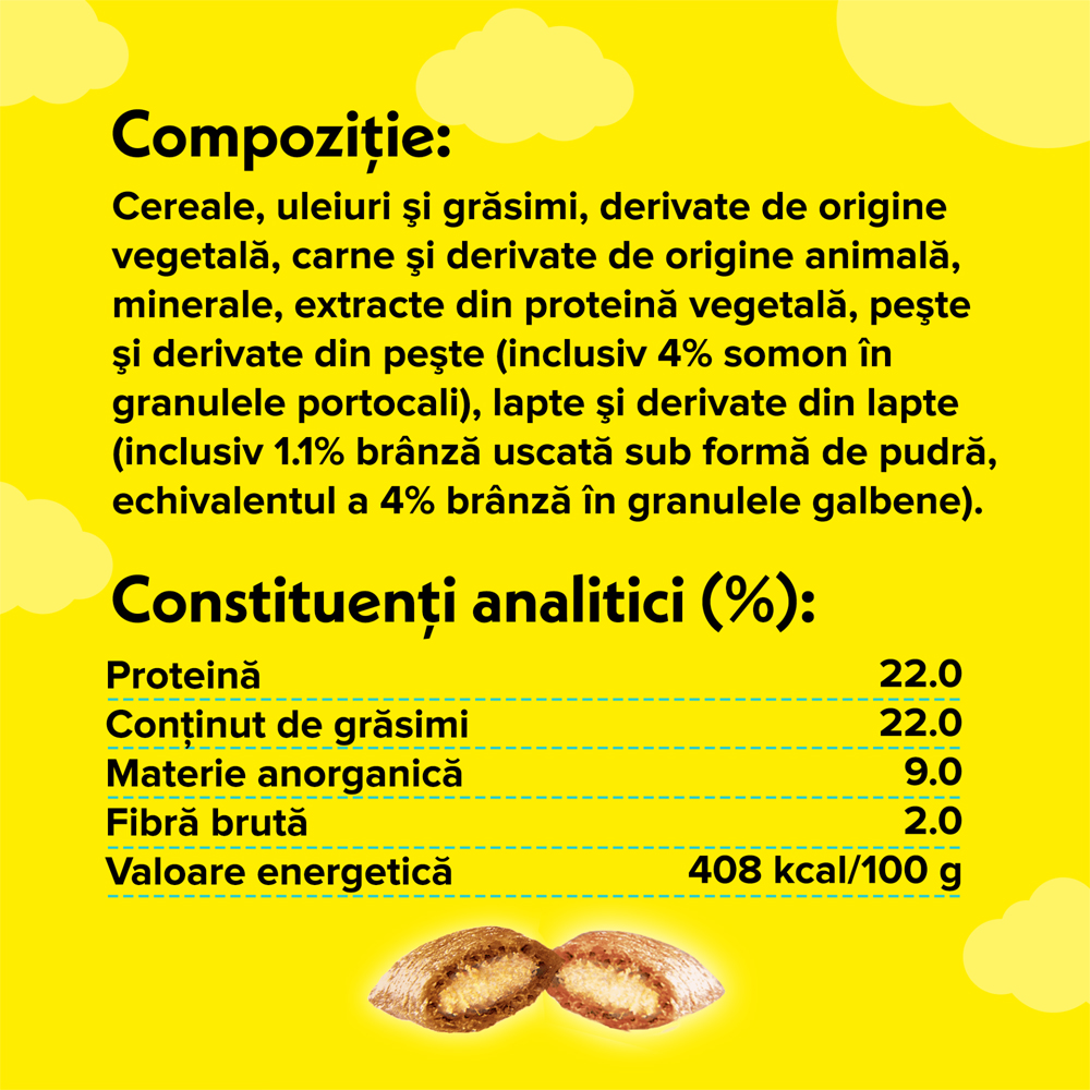 Recompense pentru pisici DREAMIES, Branza si somon, 60 g