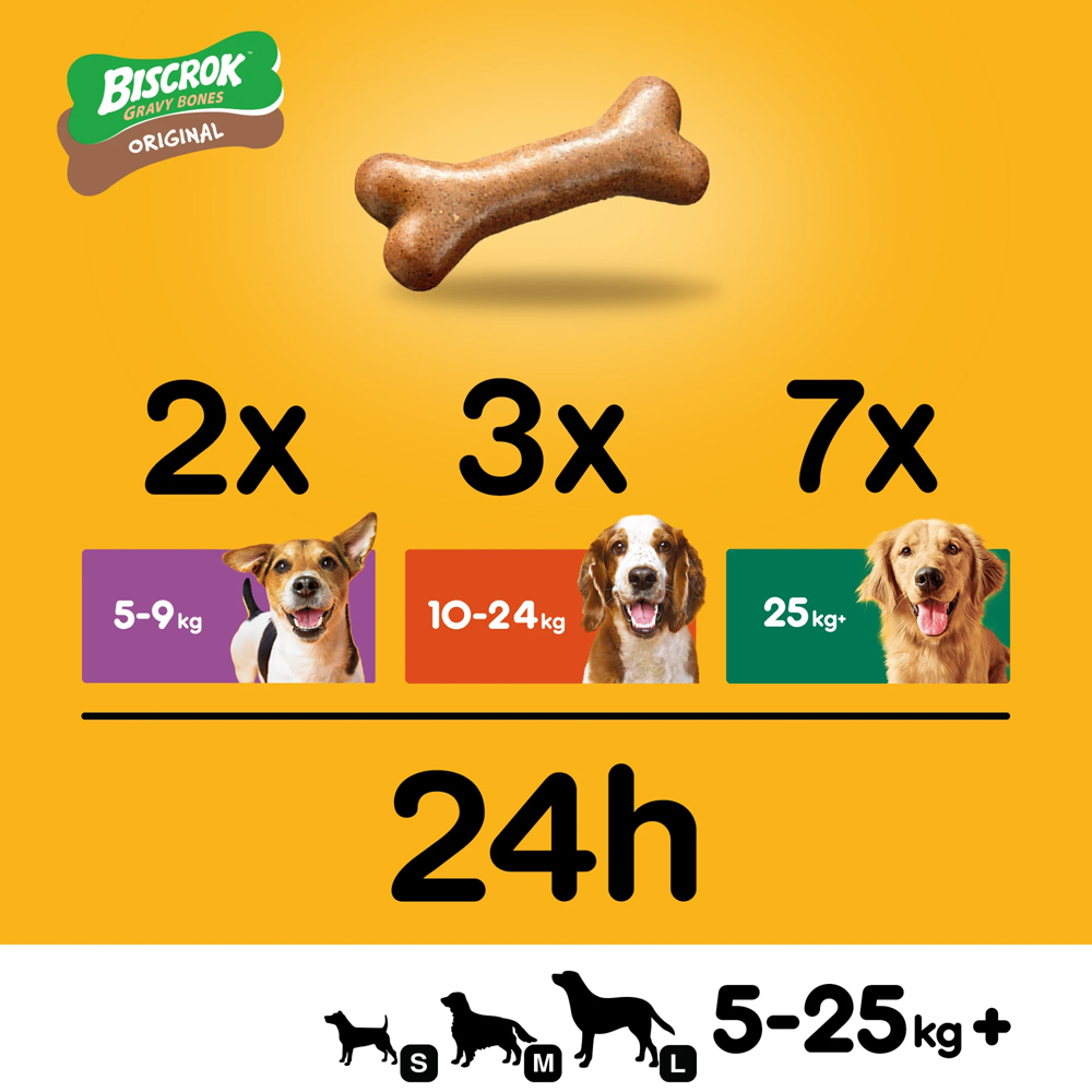 Recompensa pentru caini PEDIGREE Biscrok Gravy Bones, 400 g