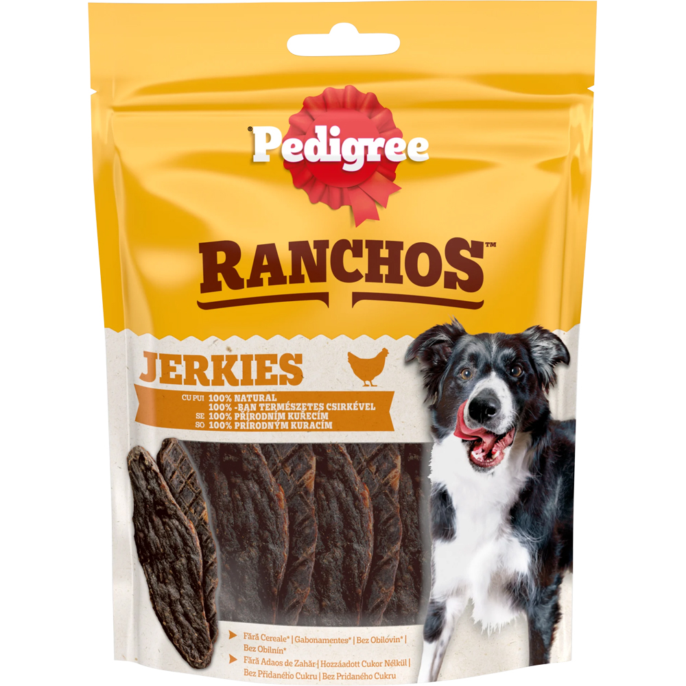 Recompense pentru caini PEDIGREE Ranchos Jerkies, Pui, 70 g