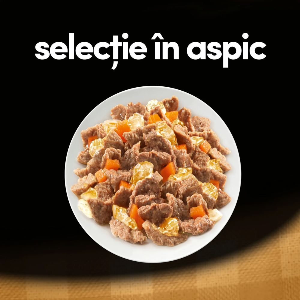 Hrana umeda pentru caini CESAR, Adult, Mix in aspic, 4 x 100 g