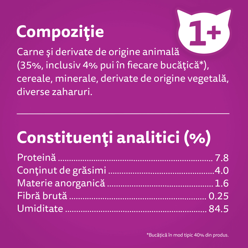 Hrana umeda pentru pisici WHISKAS, Adult, Pui in aspic, 85 g