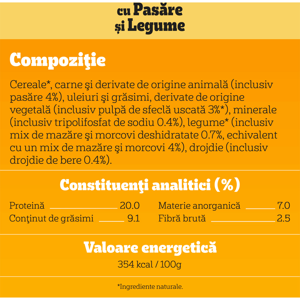 Hrana uscata pentru caini PEDIGREE, Adult, Pasare si Legume, 500 g