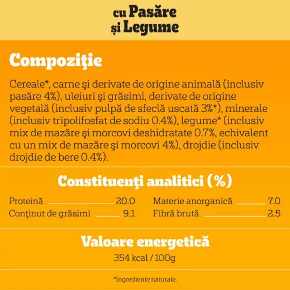Hrana uscata pentru caini PEDIGREE, Adult, Pasare si Legume, 2 kg