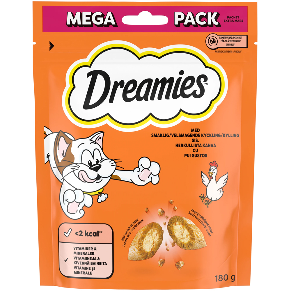 Recompense pentru pisici DREAMIES, Pui, 180 g