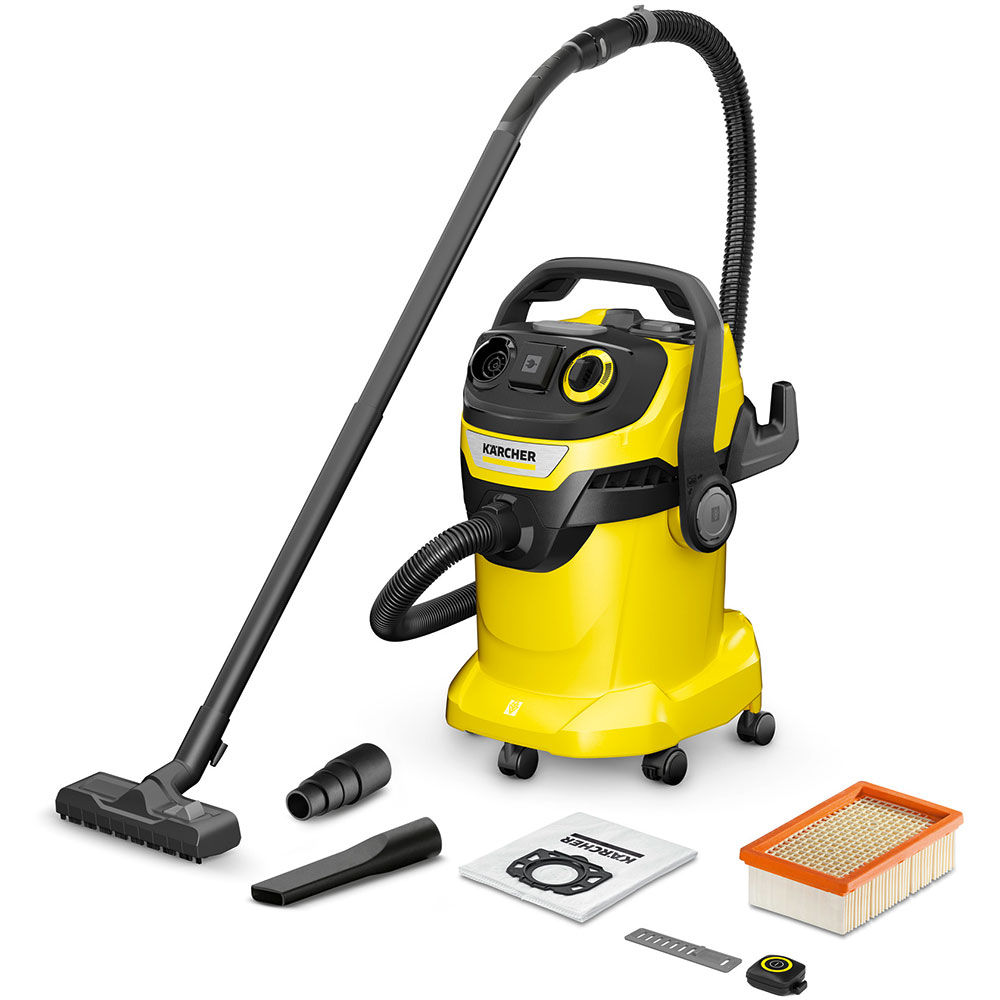 Aspirator multifunctional KARCHER WD 5 Control P 25/5/22 1.628-317.0, 25l, 1200W, 73dB, galben-negru 
