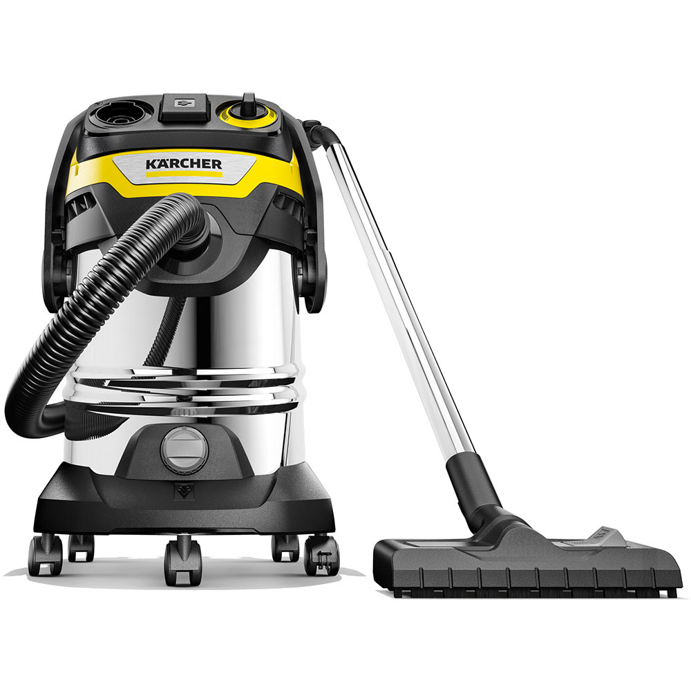 Aspirator multifunctional KARCHER WD 7 Control P S 30/6/35/T 1.628-385.0, 30l, 1400W, 73dB, argintiu-negru