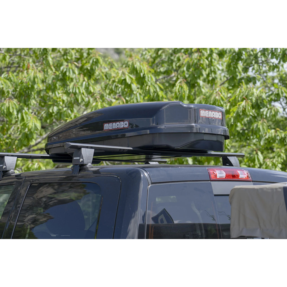 Cutie portbagaj MENABO Satellite, 330l, negru lucios
