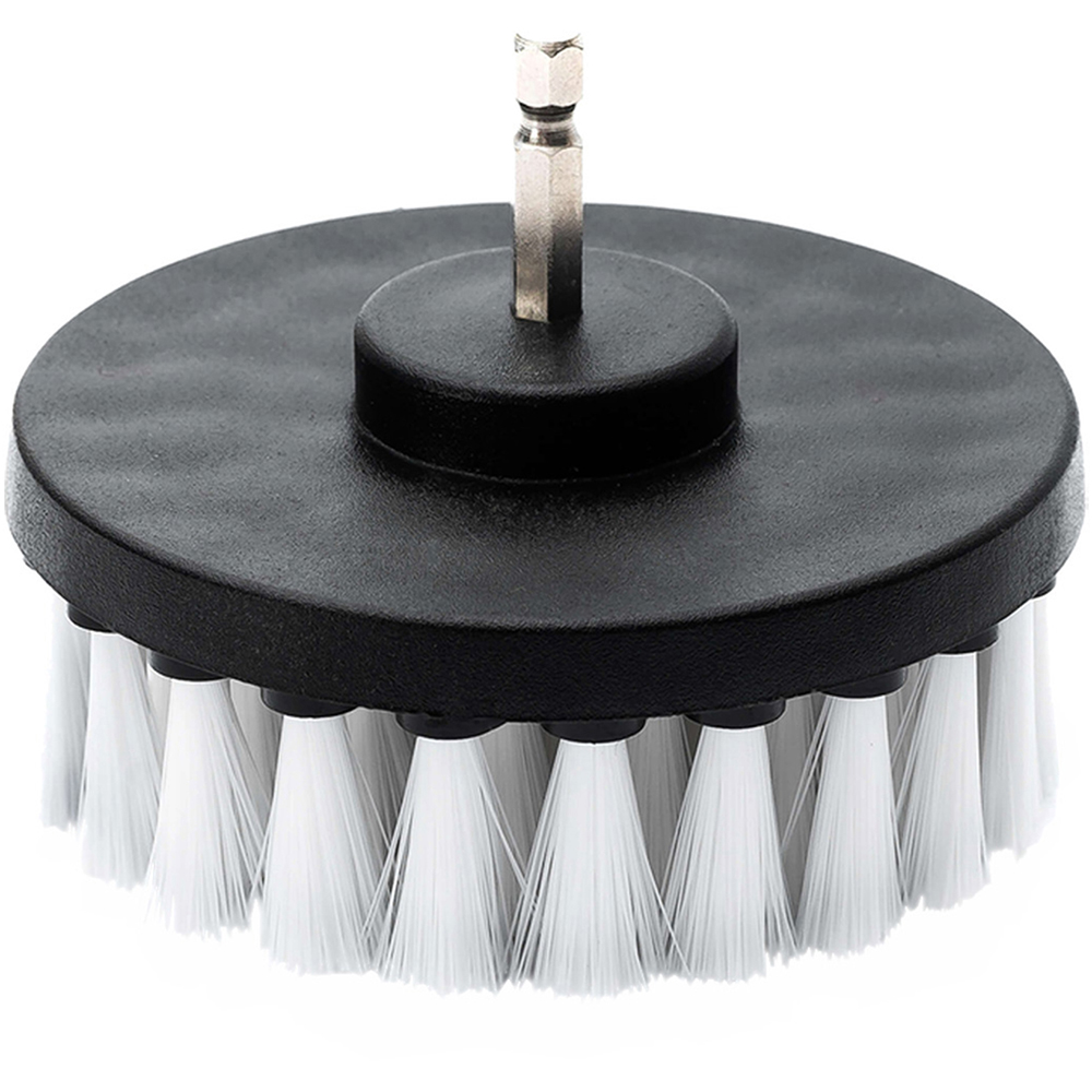 Perie auto mocheta ROLL FAST 10092R, 10cm, rotativa, alb-negru