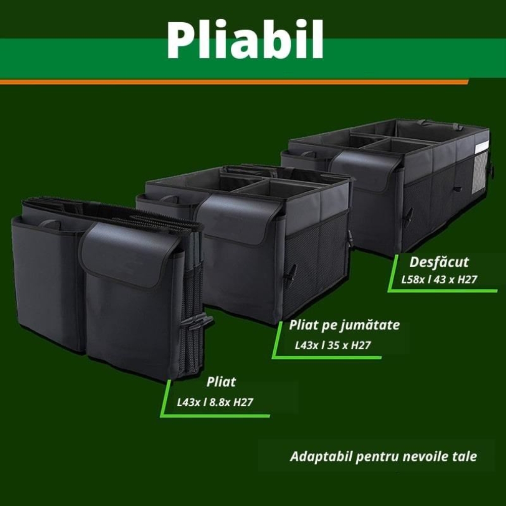Organizator portbagaj ROLL FAST 10400R, 58 x 27 x 43cm, negru