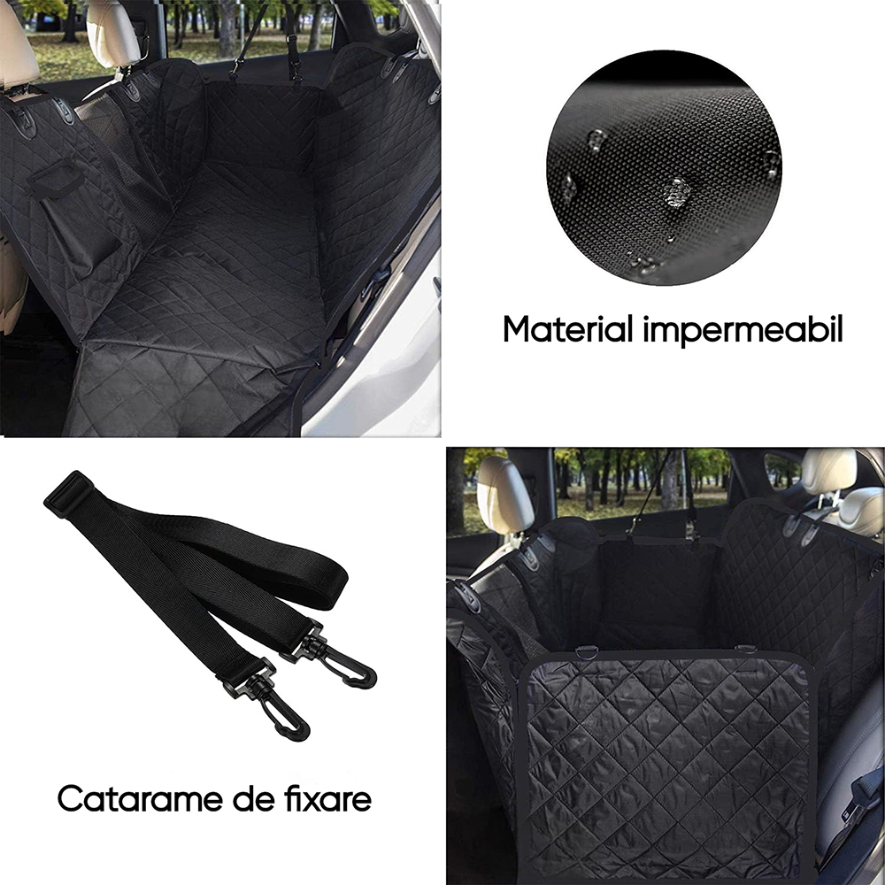 Husa protectie animale bancheta ROLL FAST 10510R, 141 x 134cm, negru