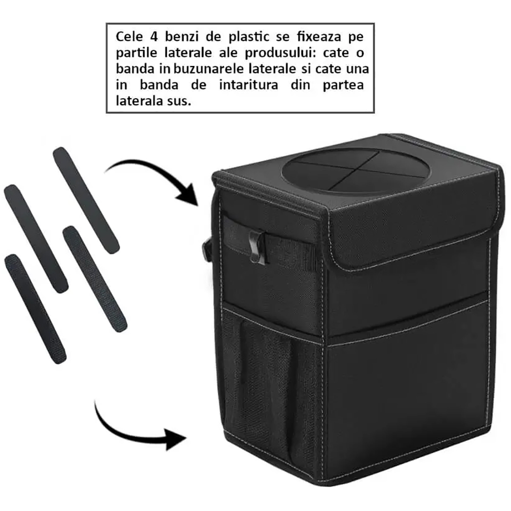 Cos de gunoi auto ROLL FAST 11700R, negru