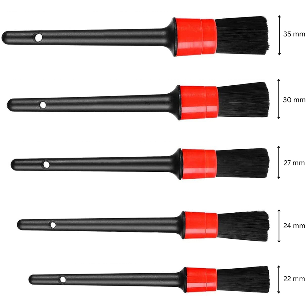Set 5 pensule detailing ROLL FAST 12111R, diametre 35/30/27/24/22mm, rosu