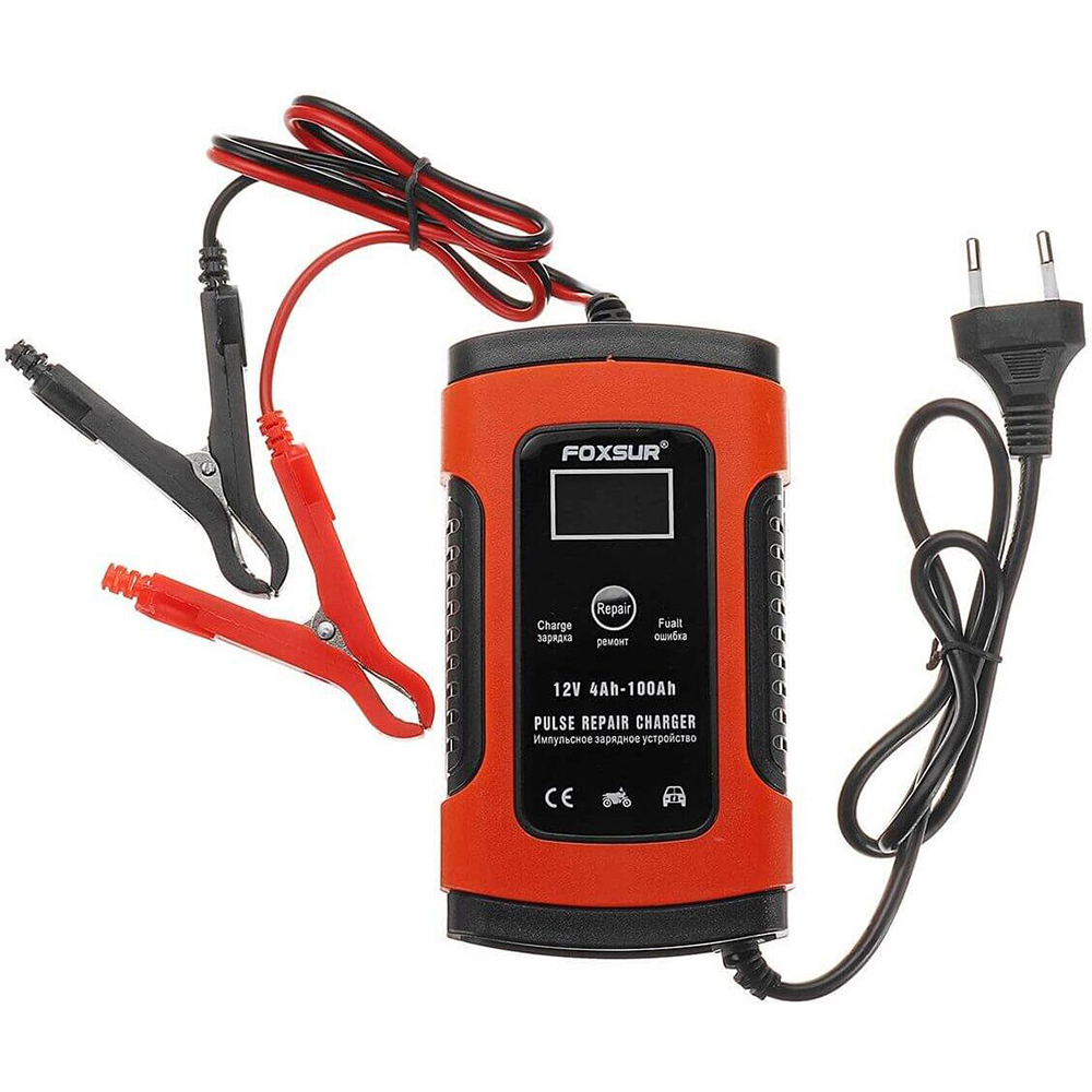 Redresor auto FOXSUR 12601R, 12V, 5A, negru