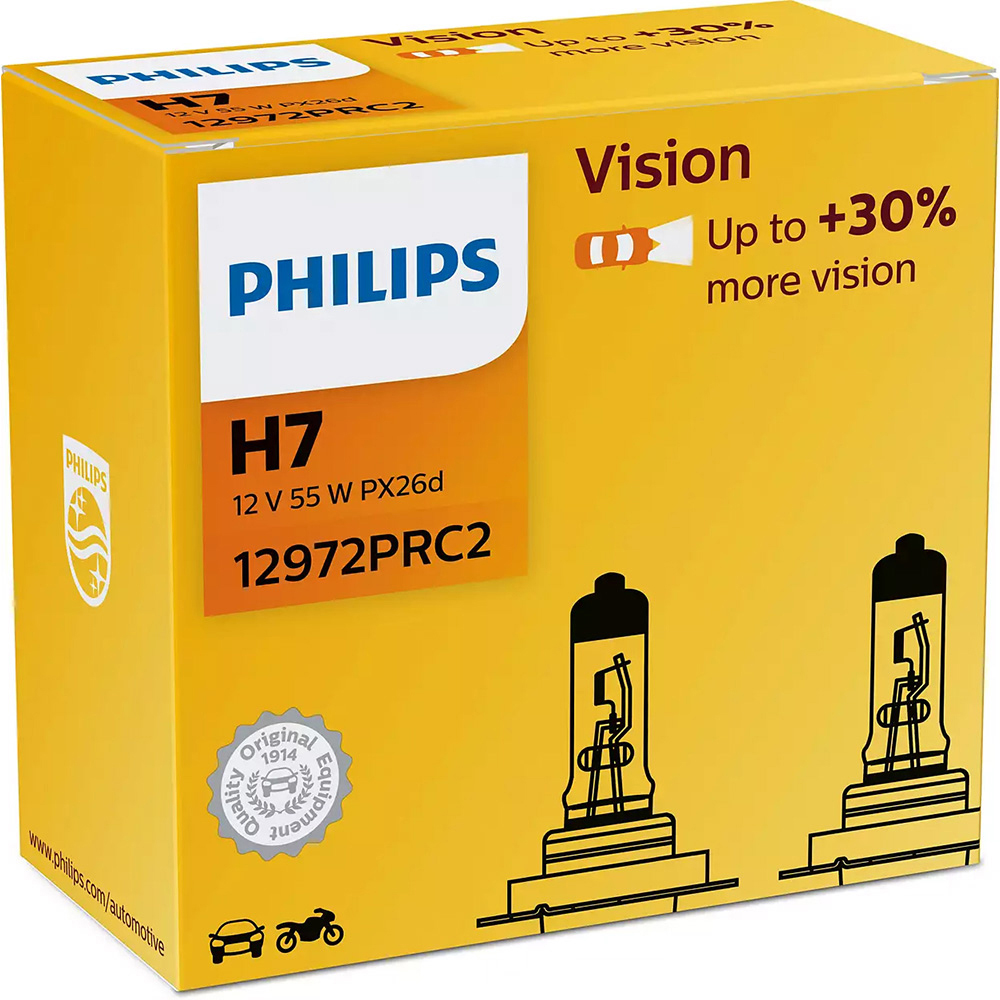 Bec auto Halogen PHILIPS Premium, H7, 55W, 2buc