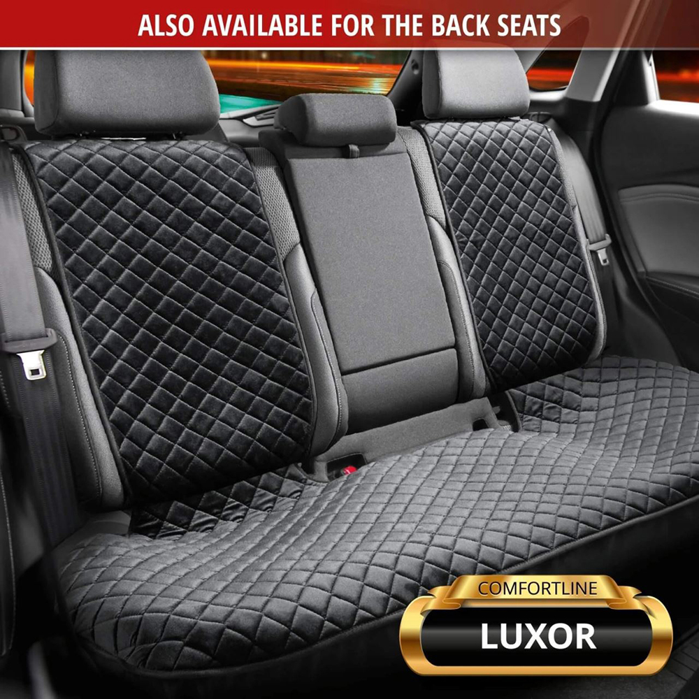 Husa scaun WALSER Comfortline Luxor, poliester-bumbac, negru