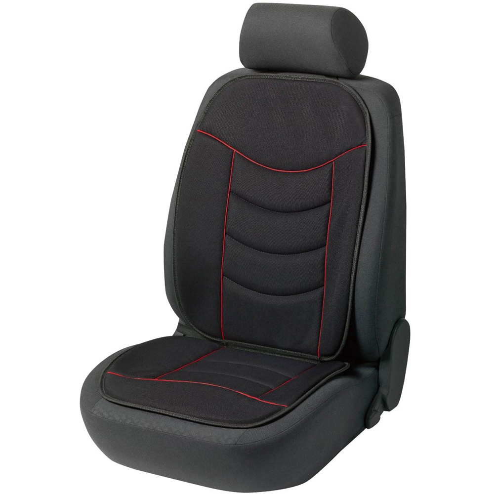 Husa scaun WALSER Elegance Plus, poliester, rosu-negru