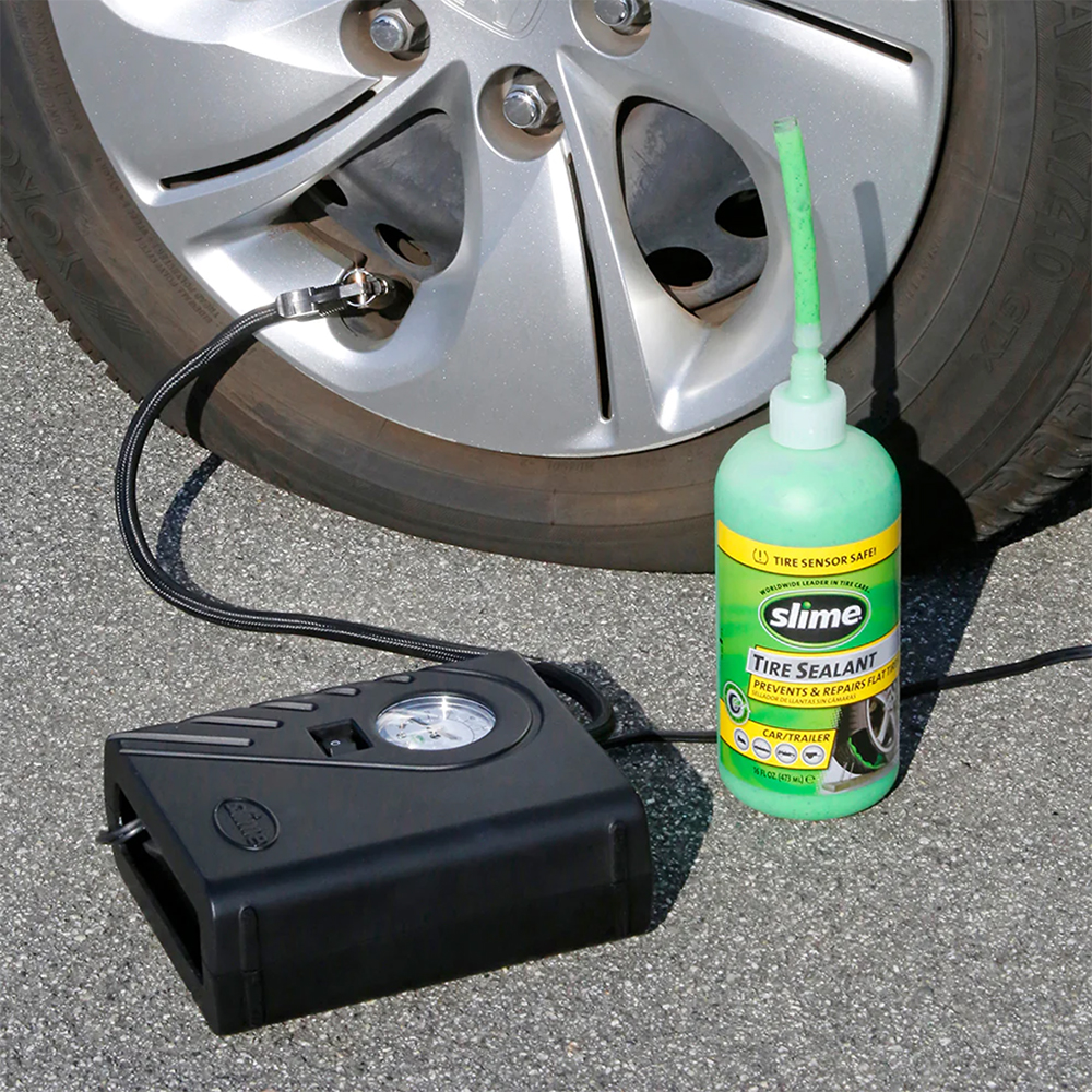 Compresor auto SLIME 15156 + pachet antipana, 473ml