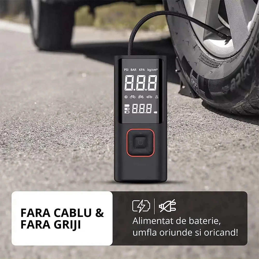 Compresor auto ROLL FAST 18060R, acumulator, 10bar, 12V