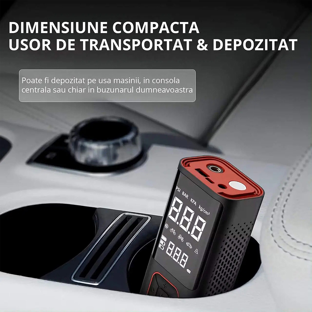 Compresor auto ROLL FAST 18060R, acumulator, 10bar, 12V