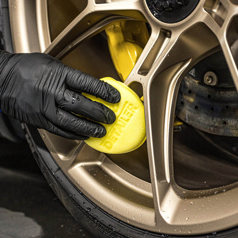 Burete aplicator MOJE AUTO Detailing, 10 x 2cm, galben