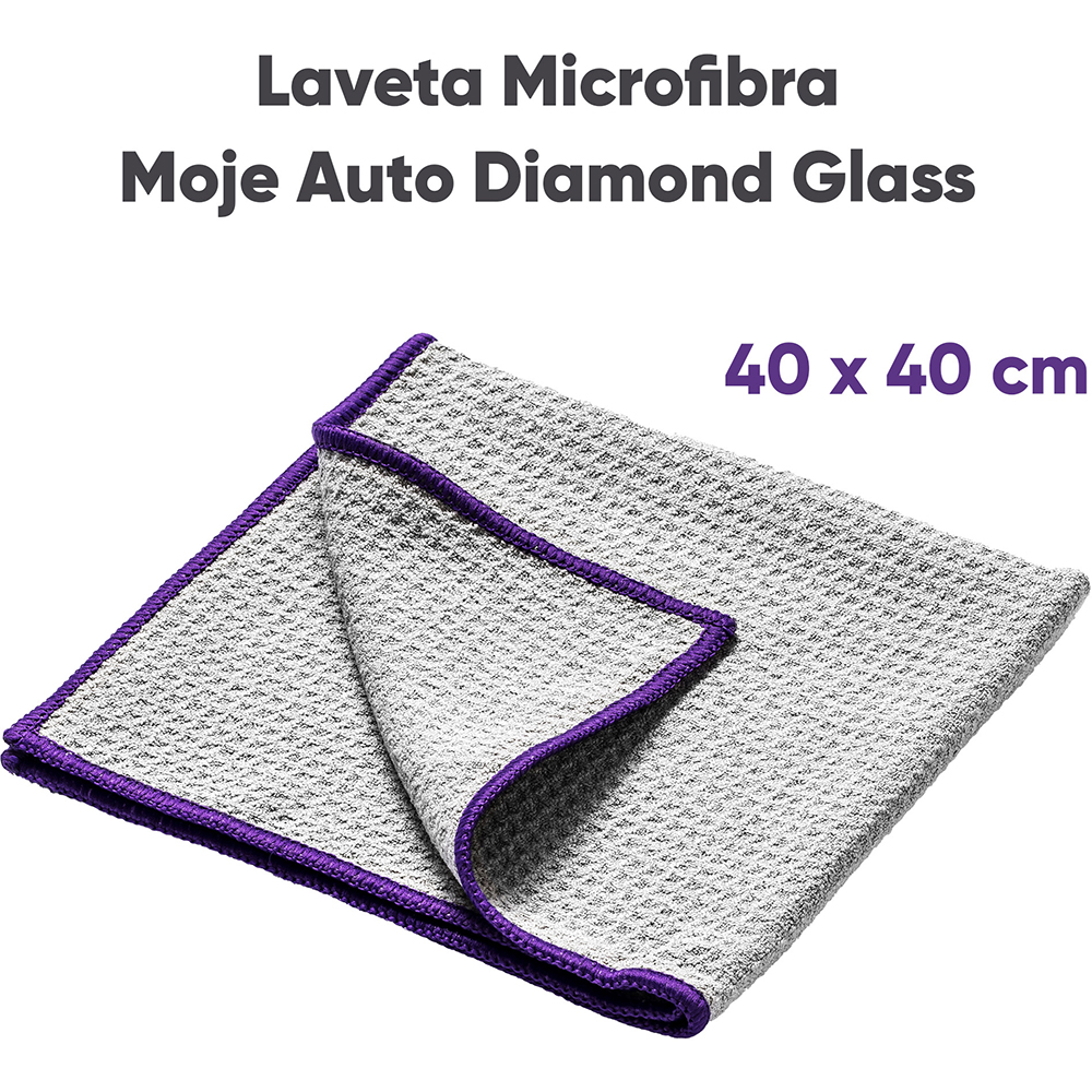 Laveta microfibra geamuri MOJE AUTO 19664, 40 x 40cm, gri