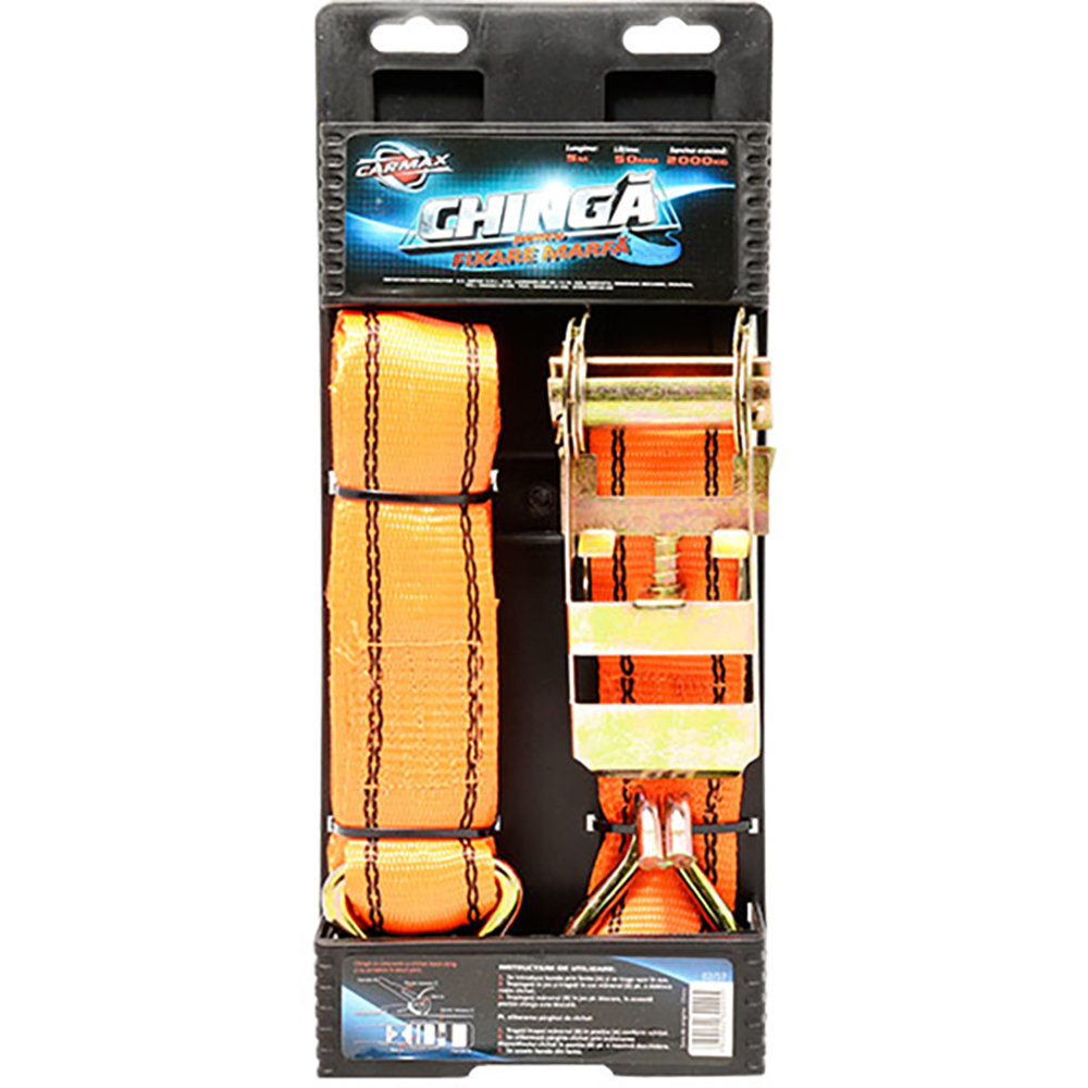 Chinga fixare marfa CARMAX 20750, 50mm x 5m x 2000kg, portocaliu