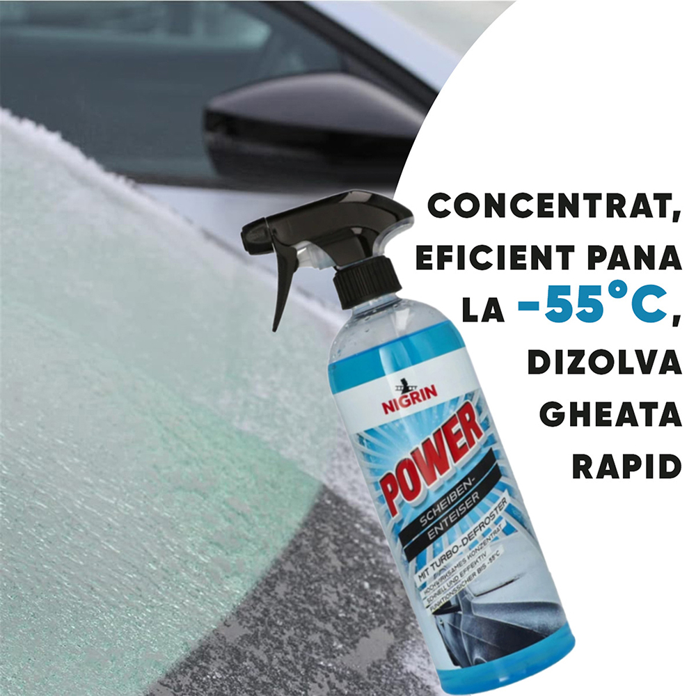 Solutie dezghetare parbriz NIGRIN, -55grade, 750ml