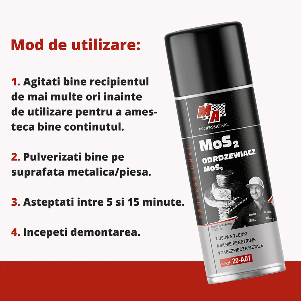 Spray indepartare rugina MOS2 MA PROFESSIONAL 20A07, 400ml