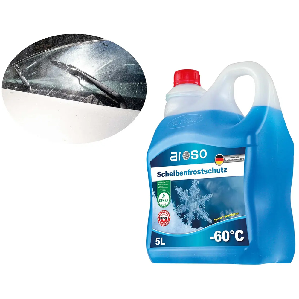 Solutie de curatat parbrizul AROSO, iarna, -60grade, 5L