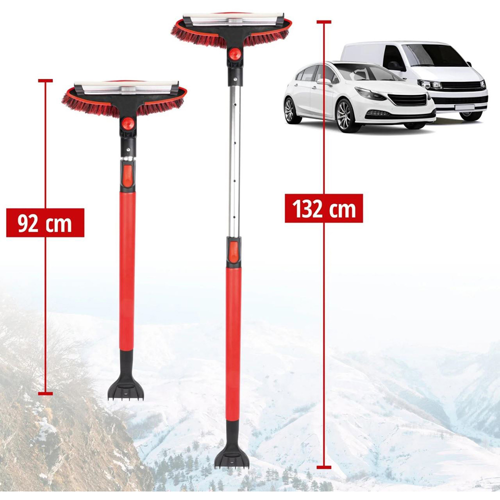Racleta telescopica WALSER 23043, 92-132cm, negru-rosu