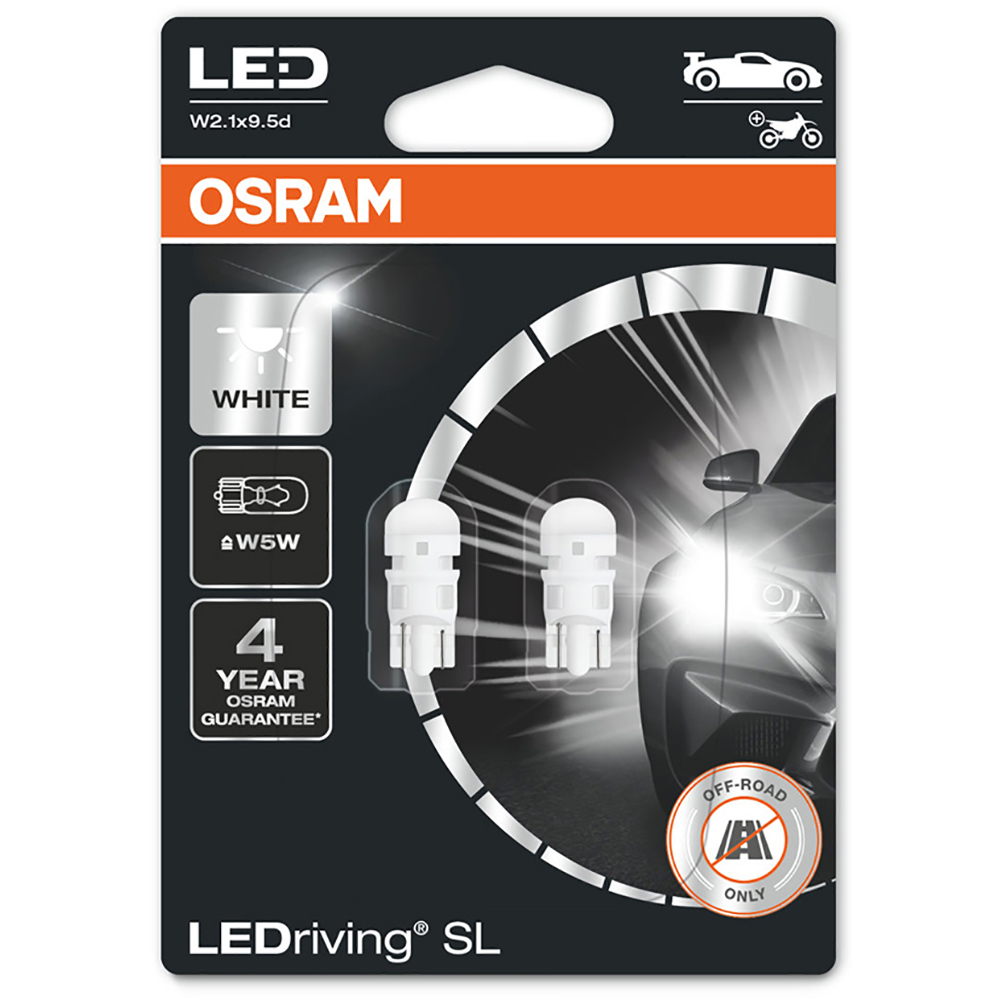 Bec auto LED OSRAM LEDriving, W5W, 12V, 2 buc