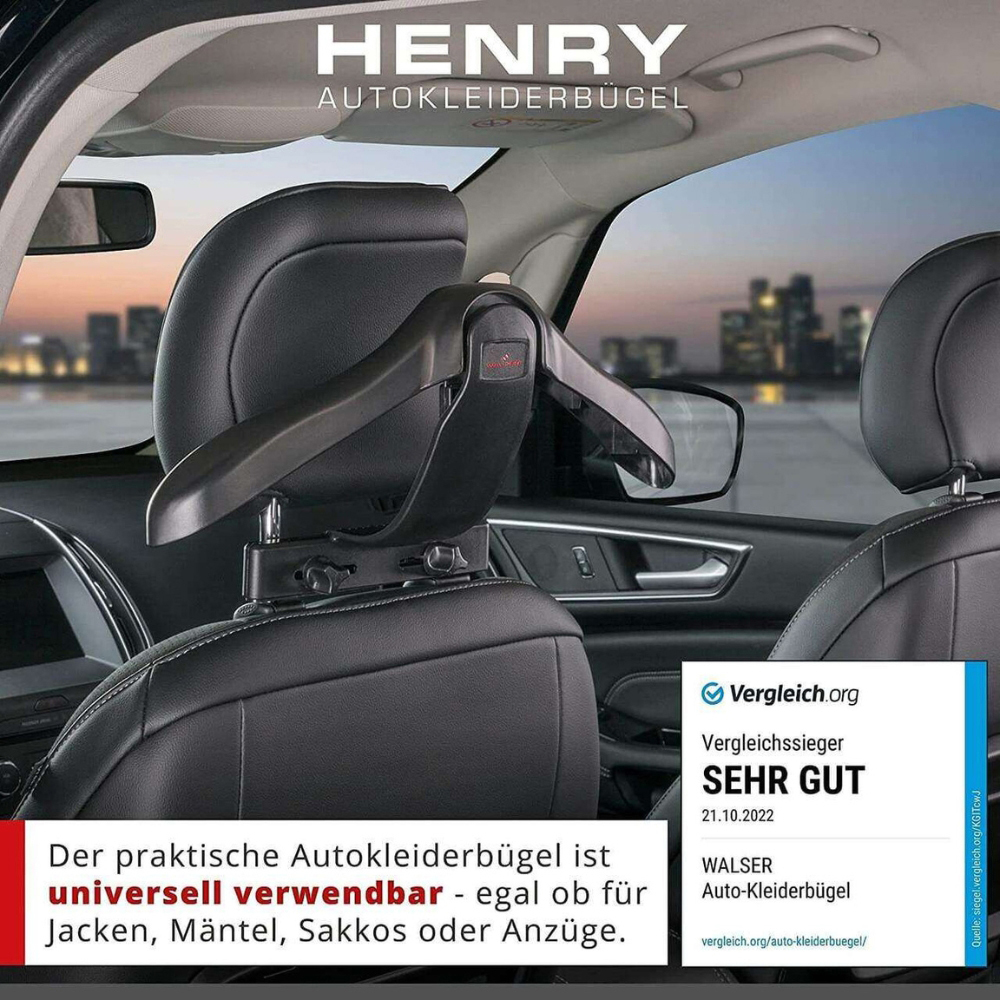 Umeras haine auto pentru tetiera WALSER 30330, negru