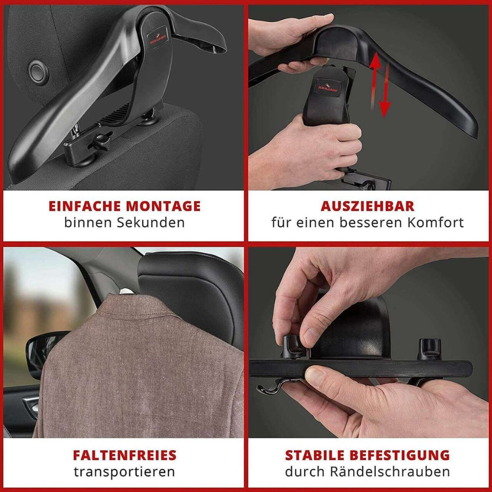 Umeras haine auto pentru tetiera WALSER 30330, negru