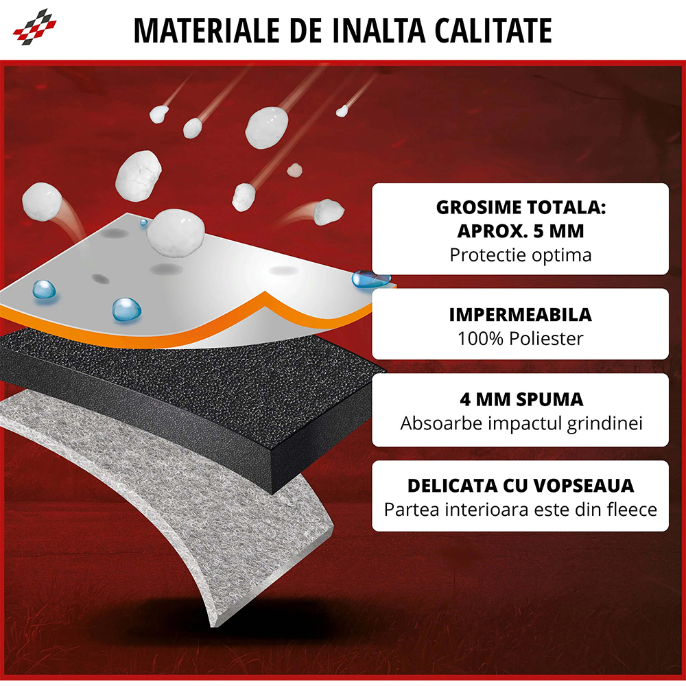 Prelata auto WALSER Perma Protect S, 400 x 162 x 117 cm, gri